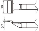 HA-T51-L13 - Lötspitze Spatel T51-L13