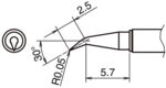 HA-T52-J005 - Lötspitze konisch, gebogen T52-J005