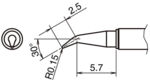 HA-T52-J015 - Lötspitze konisch, gebogen T52-J015