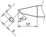HA-T53-BC2030 - Lötspitze konisch 45° abgeschrägt T53-BC2030