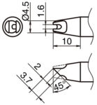 HA-T53-BCR1645 - Lötspitze 45° abgeschrägt mit Schlitz T53-BCR1645