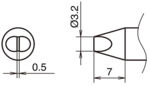 HA-T53-D32 - Lötspitze Meißelform T53-D32