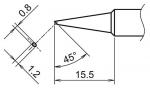 HA-T18-C08 - Soldering tip cylindrical sloped 45° T18-C08