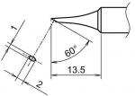 HA-T18-CF1 - Soldering tip cylindrical sloped 60° T18-CF1