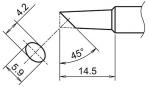 HA-T18-CF4 - Soldering tip cylindrical sloped 45° T18-CF4