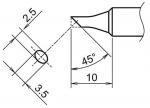 HA-T18-CSF25 - Soldering tip cylindrical T18-CSF25