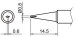 HA-T18-D08 - Soldering tip chisel-shaped T18-D08