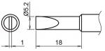 HA-T18-S3 - Soldering tip chisel-shaped T18-S3