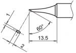 HA-T18-C1 - Soldering tip cylindrical sloped 60° T18-C1