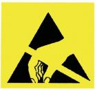 Preview: The image shows a yellow square with a black downward-pointing triangle. Inside it, there is a black arm depicted with a tool, representing a line.