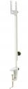 Preview: The image shows a white bracket with a long, vertical arm that has two holes at the top for wall mounting. At the bottom, there is a swivel mechanism that secures the bracket.