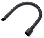 Preview: A flexible, black hose with a wide opening on one side and a narrower one on the other. It has a ribbed surface and an arched shape.