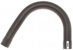 Preview: The image shows a flexible, black hose with a corrugated surface. It is bent and has a connector at one end with an arrow marking indicating the direction.