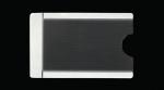 Preview: The image shows a rectangular, flat object in black and white. The left side has a continuous white area, while the right side has a recess. The background is black.
