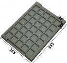 032.T-230 - Tiefzieheinlage T-230 355 x 253 x 21 mm, 35 Fächer, ESD