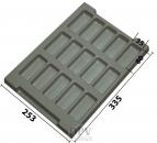 032.T-231 - Tiefzieheinlage T-231 355 x 253 x 26 mm, 15 Fächer, ESD