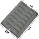 032.T-2107 - Vacuum-formed insert T-2107 362 x 263 x 43 mm, 7 compartments ESD 