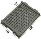 032.T-278 - Vacuum-formed insert T-278 330 x 242 x 43 mm, 100 compartments ESD 