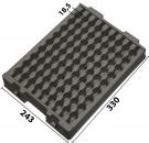 032.T-283 - Vacuum-formed insert T-283 330 x 243 x 55 mm, 81 compartments ESD 