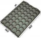 032.T-248 - Vacuum-formed insert T-248 562 x 363 x 50 mm, 40 compartments ESD 