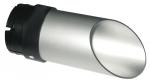 Preview: The image shows a round, silver exhaust pipe with a black bracket. It has a smooth surface and a slightly tapered opening on one side.