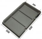 032.T-2109 - Vacuum-formed insert T-2109 550 x 350 x 58 mm, 3 compartments ESD 