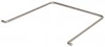 Preview: The image shows a simple, U-shaped metal bracket. It has two open ends that are bent downwards and could be used for fastening or as a mount.