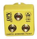 Preview: The image shows a yellow box with three round, silver connectors. On the front are the words 