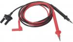 Preview: The image shows a multimeter cable with two colored test probes: one red and one black. The cable is flexible and has a plug at one end.
