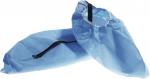 Preview: Das Bild zeigt zwei blaue Überziehschuhe aus einem leichten, flexiblen Material. Sie haben einen elastischen Rand und sind für den einmaligen Gebrauch gedacht, um den Boden zu schützen.